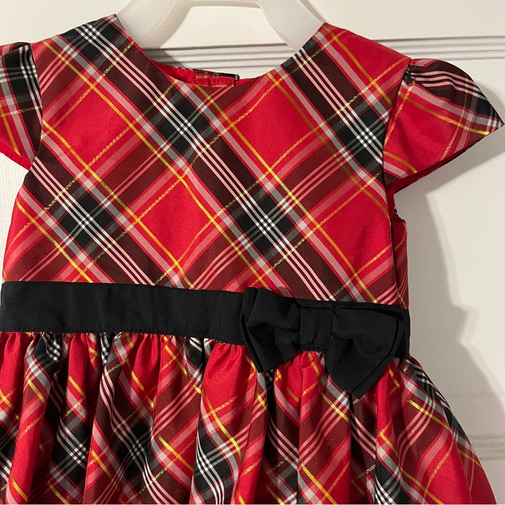 Just one you 12 month dress carters red green white gold holiday Christmas bow
